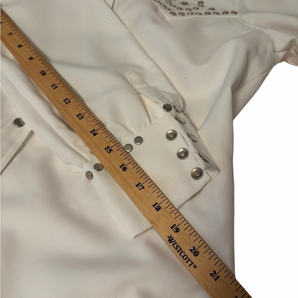 Vintage Sir James Maxi White Western-Style Button-Up Dress -Size 14/Large - Picture 10 of 16